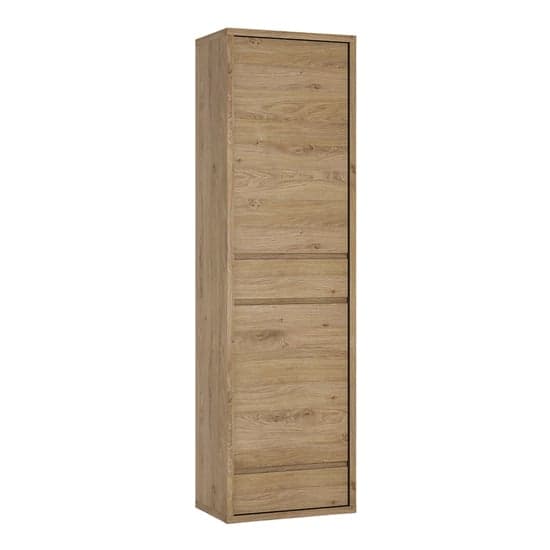 Sholka Wooden Narrow 2 Door 2 Drawer Storage Cabinet In Oak_1